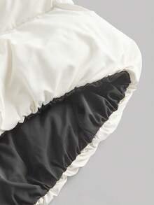 SHEIN MOD 拉链无袖羽绒背心加厚外套 - 白色 - 查看 4