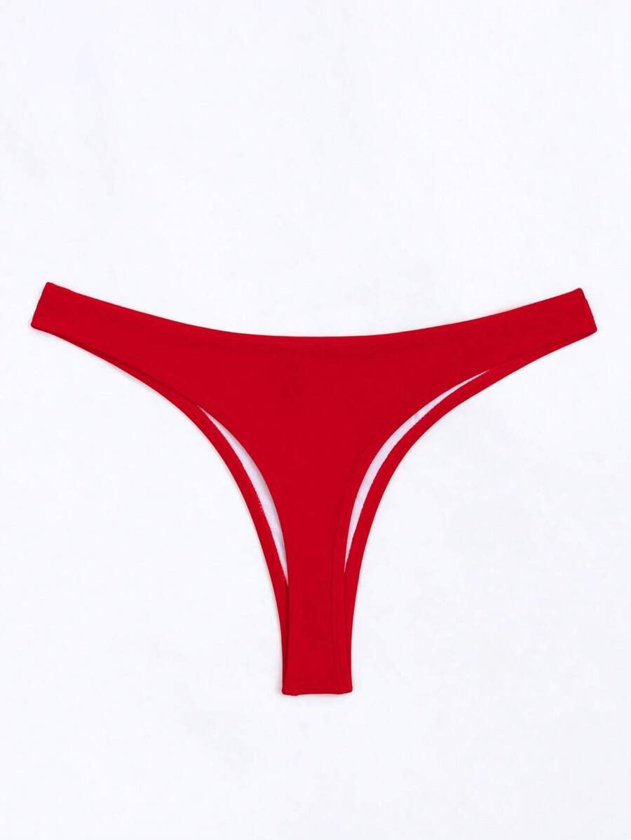 Swim Basics 2025 Quần Bikini Sexy Thong Mới Cho Nữ Mùa Hè - Đỏ - Xem 1
