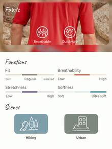 Camiseta deportiva básica con gráfico de letra para hombre, camiseta deportiva, camiseta roja para hombre, camiseta deportiva - Rojo - Ver 3