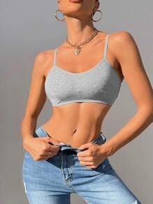 SHEIN Sujetadores & Bralettes sin aros Liso Simple - Multicolor - Ver 4