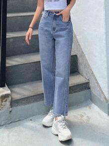 DAZY Quần legging thẳng - Rửa nhẹ - Xem 5