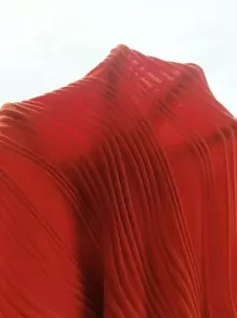 Chiquease Chất rắn Vòng cổ Áo thun - trái cam - Xem 7