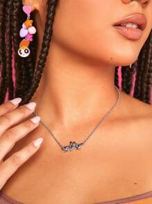 THE POWERPUFF GIRLS X SHEIN 3 cặp/bộ Nhân vật hoạt hình Trang trí Hoa tai - Nhiều màu - Xem 8