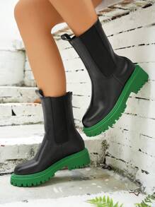 Botas de mujeres de moda invierno para exterior desgaste - Verde - Ver 7