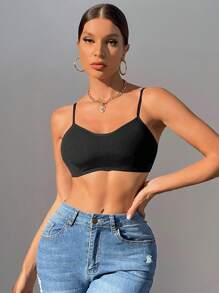 SHEIN Sujetadores & Bralettes sin aros Liso Simple - Multicolor - Ver 3