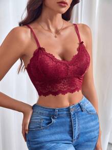 5pack Floral Lace Longline Bra Lingerie - Multicolor - View 10