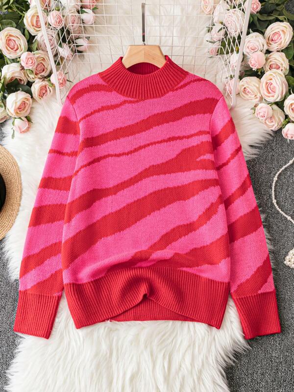 Calvaya Plus Colorblock Sweater