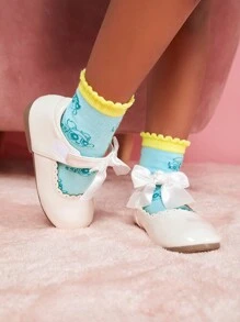 THE POWERPUFF GIRLS X SHEIN Kids' Mid-tube Socks, Pack Of 2 - Multicolor - View 4