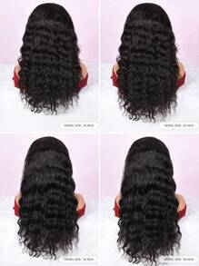 Onda suelta de encaje transparente 4 x 4 13 x 4 Pelucas frontales de encaje 150%/180% Densidad 12-28 pulgadas Color negro natural Pre-arrancado Línea de cabello natural Cierre de encaje Cabello humano Pelucas largas de alta calidad para mujeres