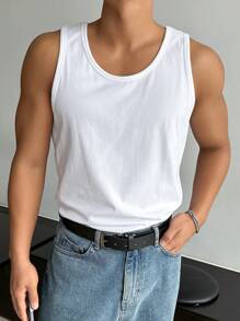 DAZY 男士素色背心上衣