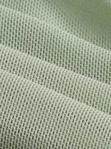 SHEIN MOD Solid Ruched Wrap Hem Cami Dress - Mint Green - View 4