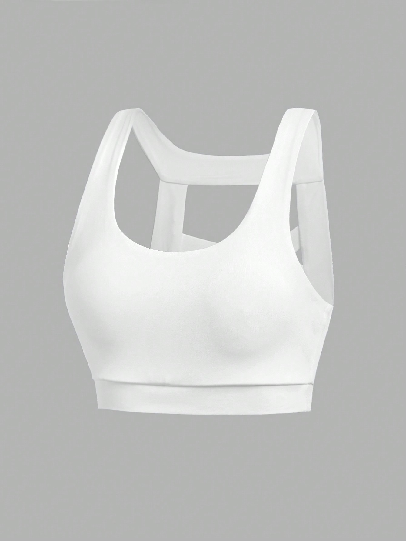 Tween Girl Solid Cut Out Back Sports Bra SHEIN USA