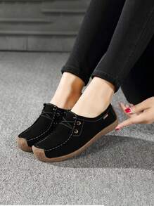 Zapatos Planos Elegantes Para Mujer Para Uso Diario - Negro - Ver 2