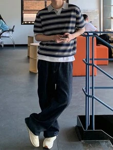 DAZY Áo dệt kim nam Sọc Giải trí - Nhiều màu - Xem 4