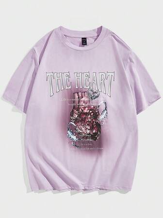 Street Life Hombres Camiseta con estampado de slogan