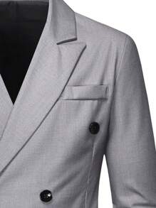Manfinity Mode Uomo Blazer con doppio petto dettaglio patta