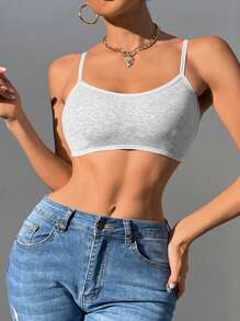 SHEIN Sujetadores & Bralettes sin aros Liso Simple - Multicolor - Ver 5
