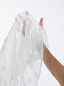 SHEIN DECDS 心提花泡泡袖襯衫 - 白色 - 查看 9