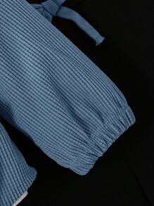 SHEIN Leap Crew Đứa bé trai Túi có nắp áo có mũ Áo khoác & Quần Without Tee - Màu xanh bụi bặm - Xem 6