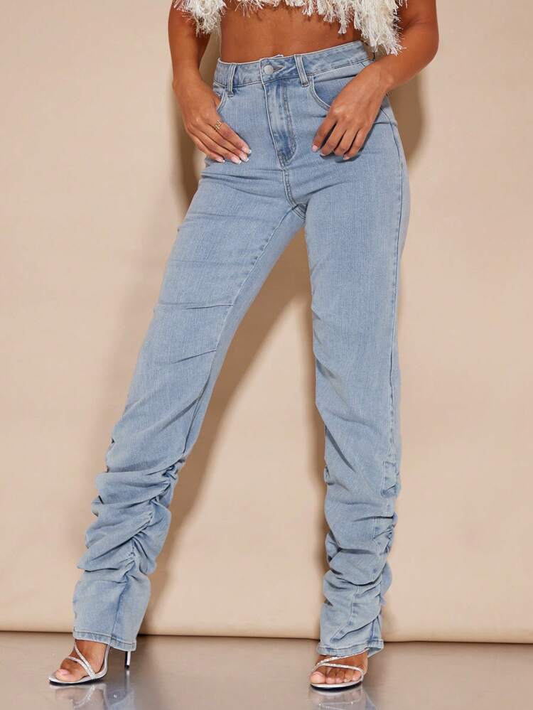High Waist Stacked Jeans