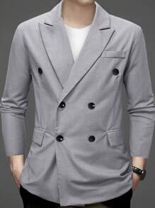 Manfinity Mode Uomo Blazer con doppio petto dettaglio patta
