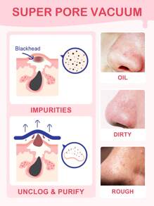 SlowSunday 玫瑰黑头清洁鼻贴，深层清洁鼻贴，去除黑头、疏通毛孔、控油，10片装，派对必备，夏季适用 - 粉色 - 查看 3