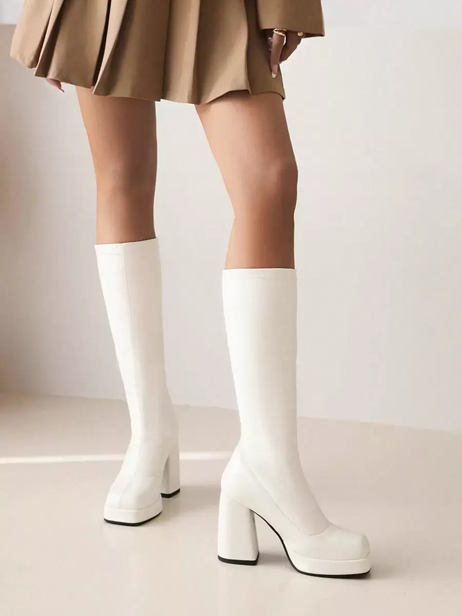 waterproof high heel boots