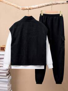 SHEIN 男童（大）兩件套 - 黑色 - 查看 2