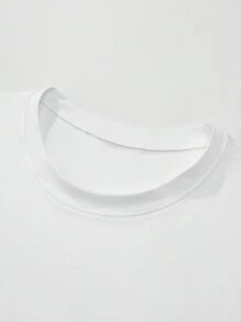 Nam Đồ họa Chữ cái Áo thun Thả vai - trắng - Xem 4