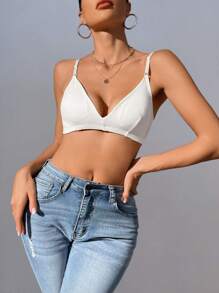3pack Plain Wireless Bra Set - Multicolor - View 6