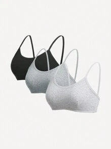 SHEIN Sujetadores & Bralettes sin aros Liso Simple - Multicolor - Ver 6