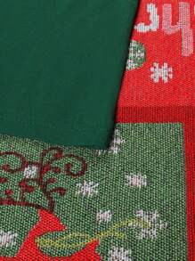 INAWLY Christmas Print Tee Graphic Tees Women Tops - Dark Green - View 5