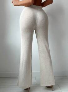 Summer Solid Cover Up Pants - Beige - View 2