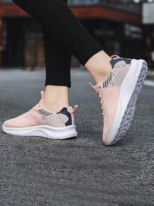 verano nueva llegada de mujeres Zapatos deportivos , malla transpirable casual Zapatos de atletismo , ligero absorción de impacto Zapatillas deportivas ( para mujeres ) - Rosa - Ver 3