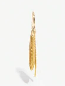 SHEIN BAE 閃亮、閃光、迷人、優雅、精緻、安靜奢華金色鋁流蘇裝飾晚宴包適合派對晚宴包、優雅水鑽水鑽、水晶裝飾、人造珍珠適合派對女孩、女士、女士、新娘完美適合派對、婚禮、舞會、晚宴/宴會送給女性的最佳禮物 - 金色 - 查看 3