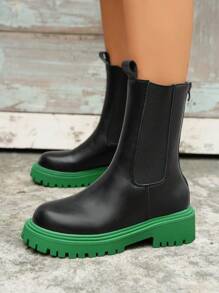 Botas de mujeres de moda invierno para exterior desgaste - Verde - Ver 8