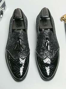 Men's Formal Business Office Pu Leather Dress Shoes - Black - View 3