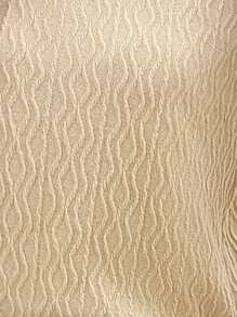 SHEIN Privé Solid Puff Sleeve Mock Neck Tee - Apricot - View 5