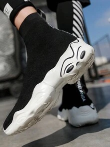 Men's Sport S, Fashionable Lightweight Sock Shoes, Men's Fashion - Black - View 2