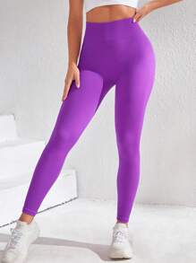 收復運動打底褲 - 紫色 - 查看 4