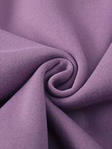 SHEIN EZwear 聖誕圖案加絨內裏運動衫 - 淡紫色 - 查看 3