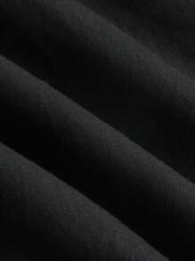 SHEIN MOD 前繫帶吊帶洋裝 - 黑色 - 查看 4