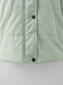 Tween Boy 1pc Hooded Padded Coat - Mint Green - View 6