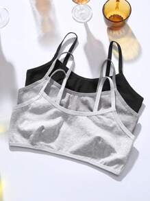 SHEIN Sujetadores & Bralettes sin aros Liso Simple - Multicolor - Ver 8