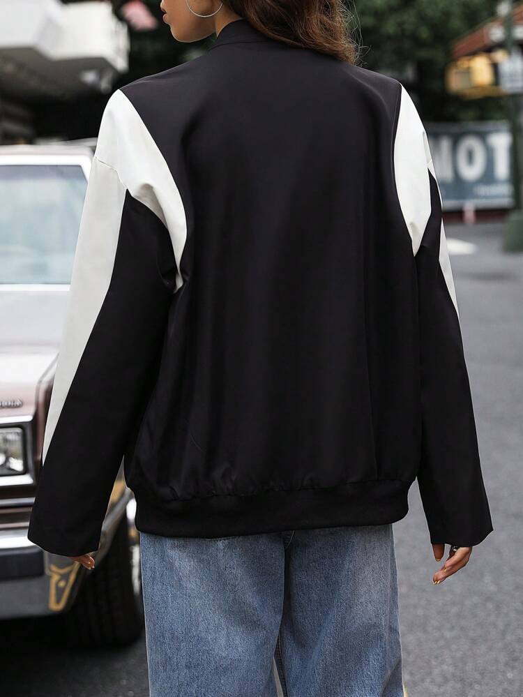 Colorblock Zip Up Jacket