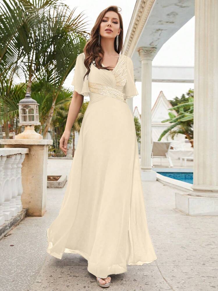 butterfly sleeve bridesmaid dress this gown is ideal Available Style DRESSTELLS Coctail Dresses for Flavor:Chocolate Cake w/ Bavarian Cream