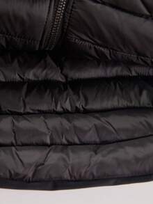 ZIAI Zip Up Hooded Padded Coat For Winter - Black - View 6