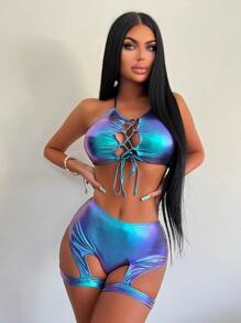 Women's Strappy Hollow Two-piece Set