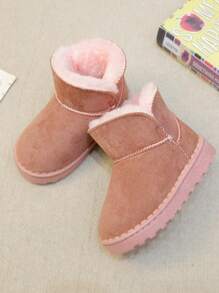 1雙經典孩子們時尚雪地靴 - 淺粉色 - 查看 4