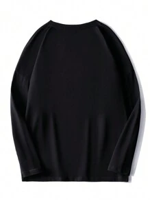 Men Letter & Spider Print Tee, For Halloween - Black - View 2